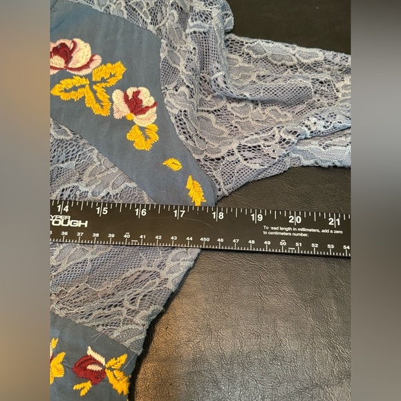 Miami Blue Long Sheer Sleeve V-Neck Sundress size M - Picture 11 of 14